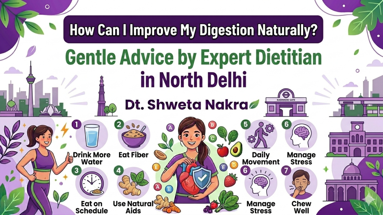 How Can I Improve My Digestion Naturally? Gentle Advice by Expert Dietitian in North Delhi